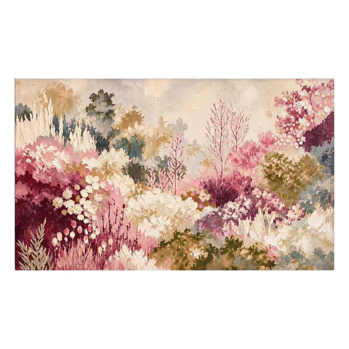 Blush Woodland Meadow Wall Art — complete artwork