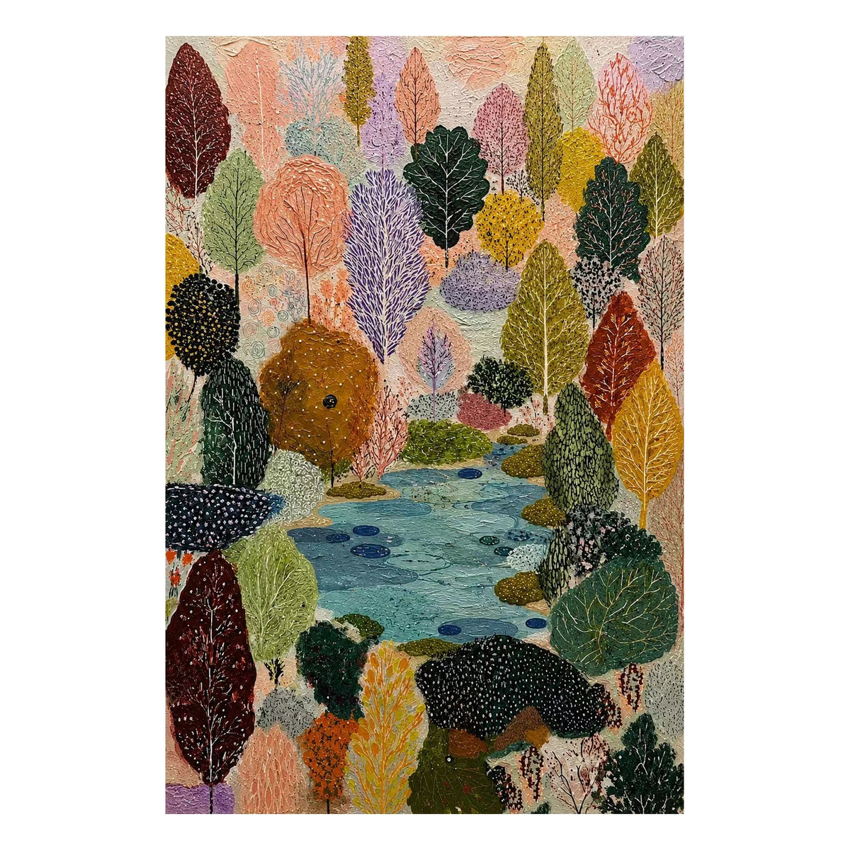 Woodland Stream Tapestry Wall Art β complete artwork
