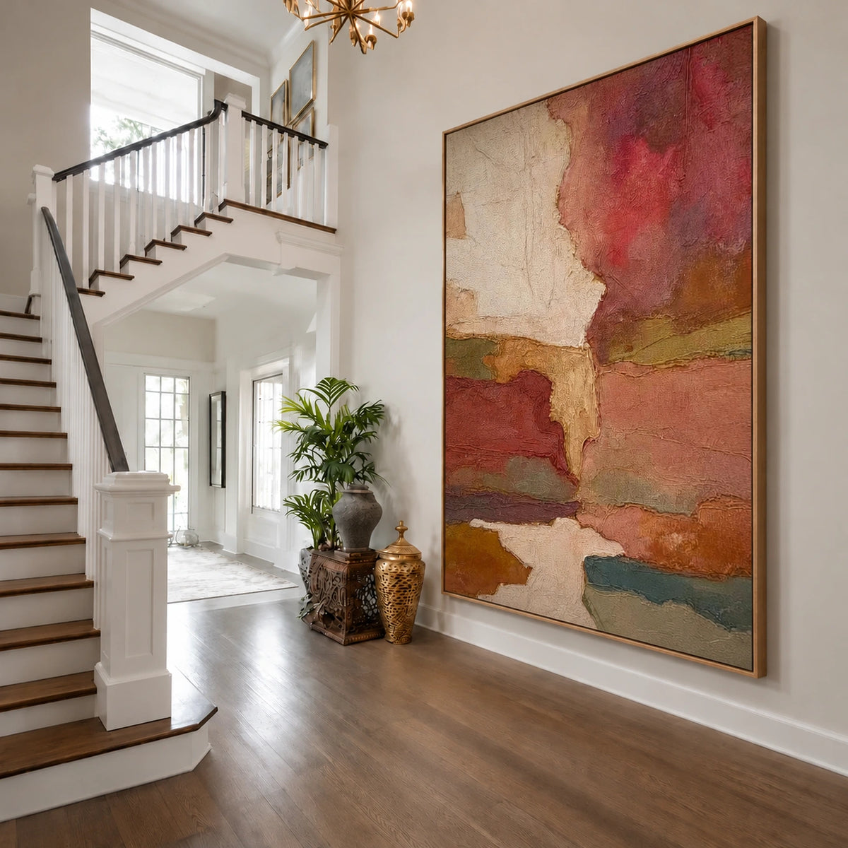 Rust Valley Layers Wall Art β interior room setting 2
