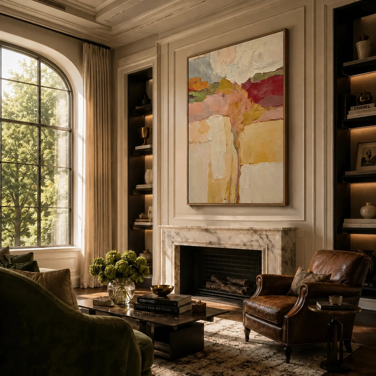 Saffron Earth Passage Wall Art β interior room setting 1