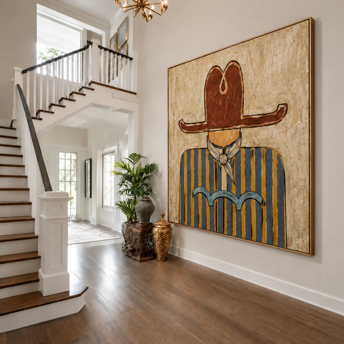 Striped Frontier Wall Art β interior room setting 3