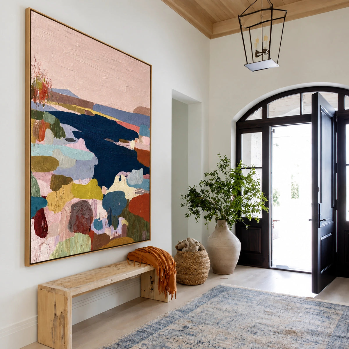 Indigo Estuary Wall Art β interior room setting 2