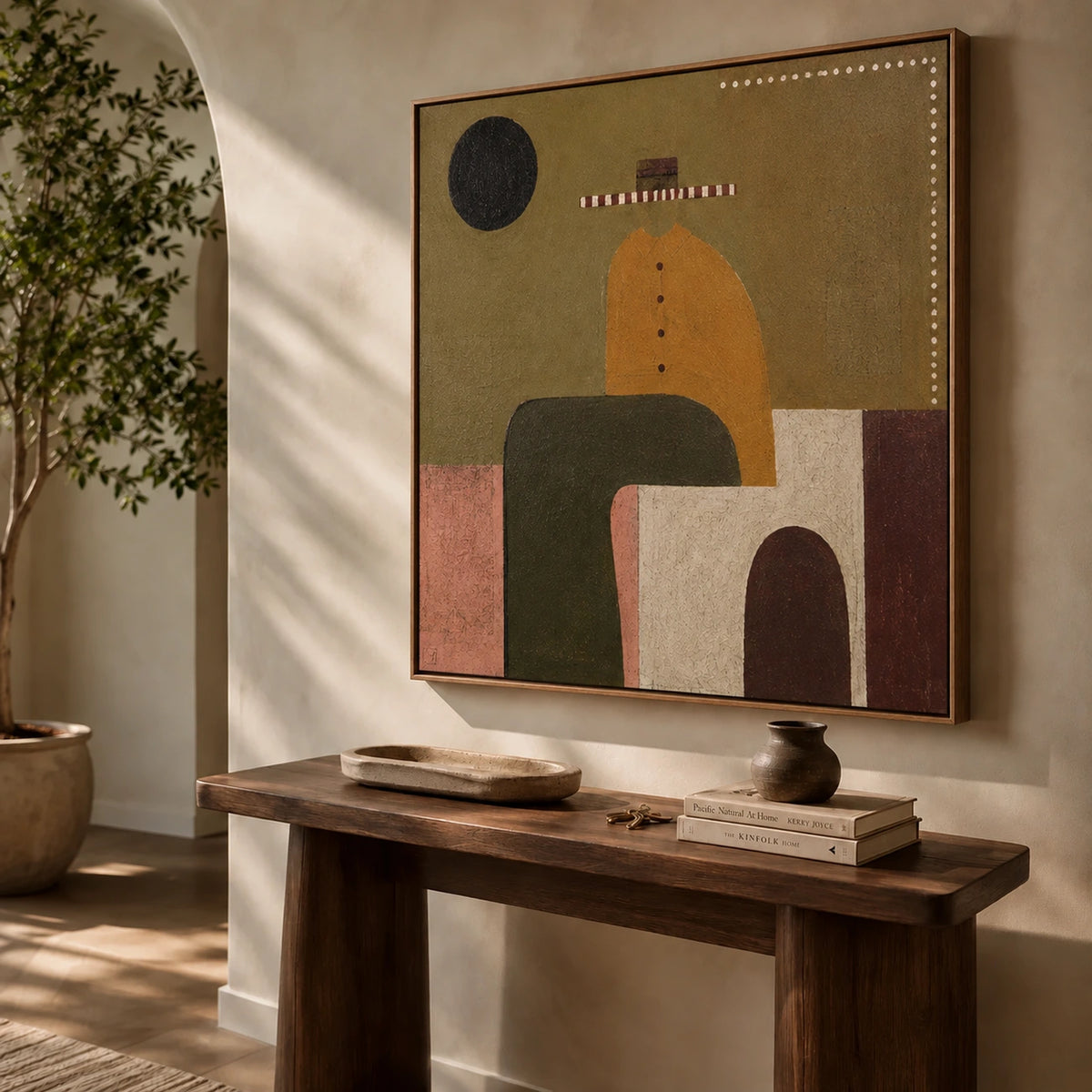 Ochre Moon Seat Wall Art β interior room setting 2