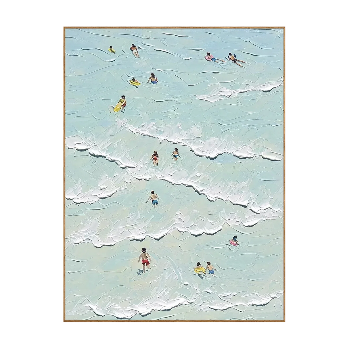 Aqua Swimmers Coastal Wall Art | Olyrel