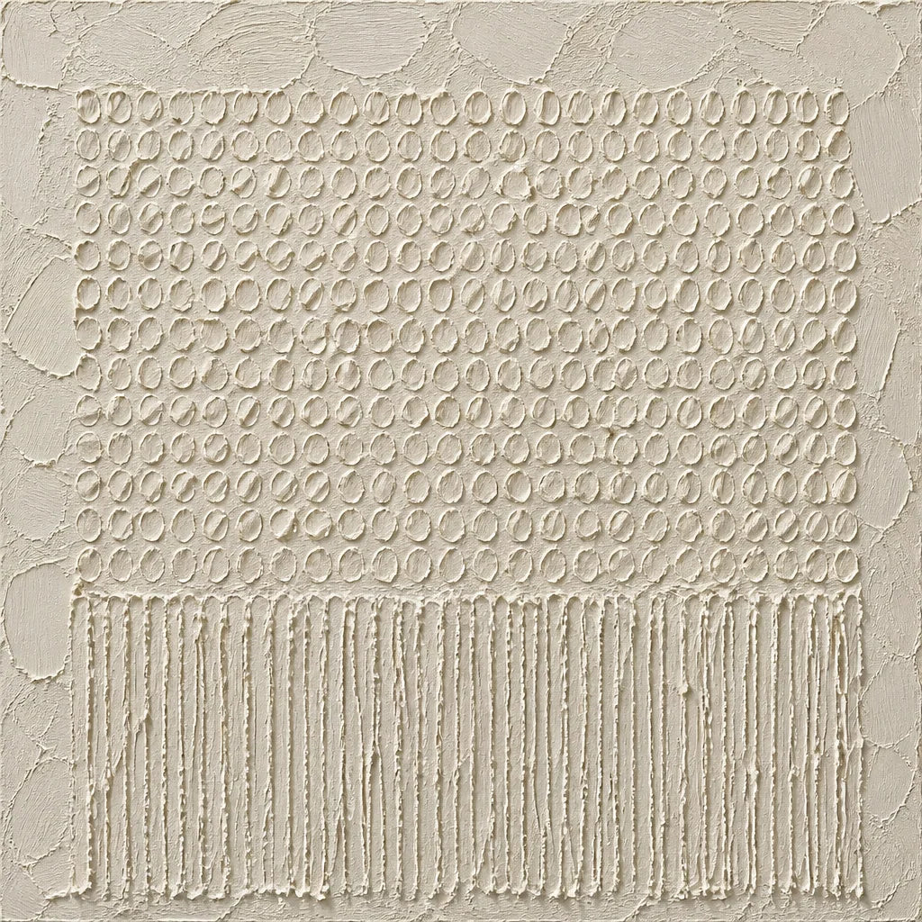Original artwork view of Ivory Weave Textured Wall Art | Olyrel