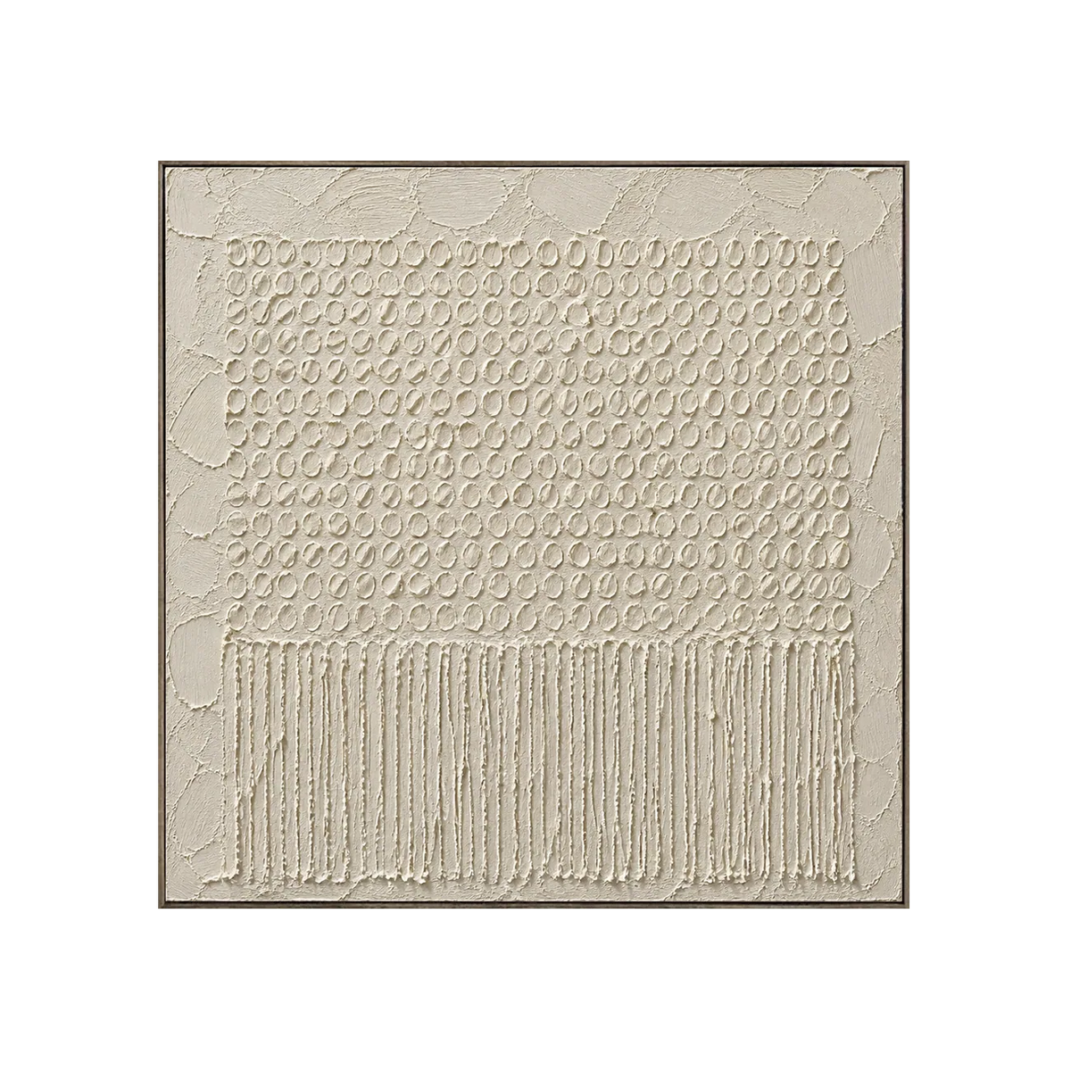 Ivory Weave Textured Wall Art | Olyrel