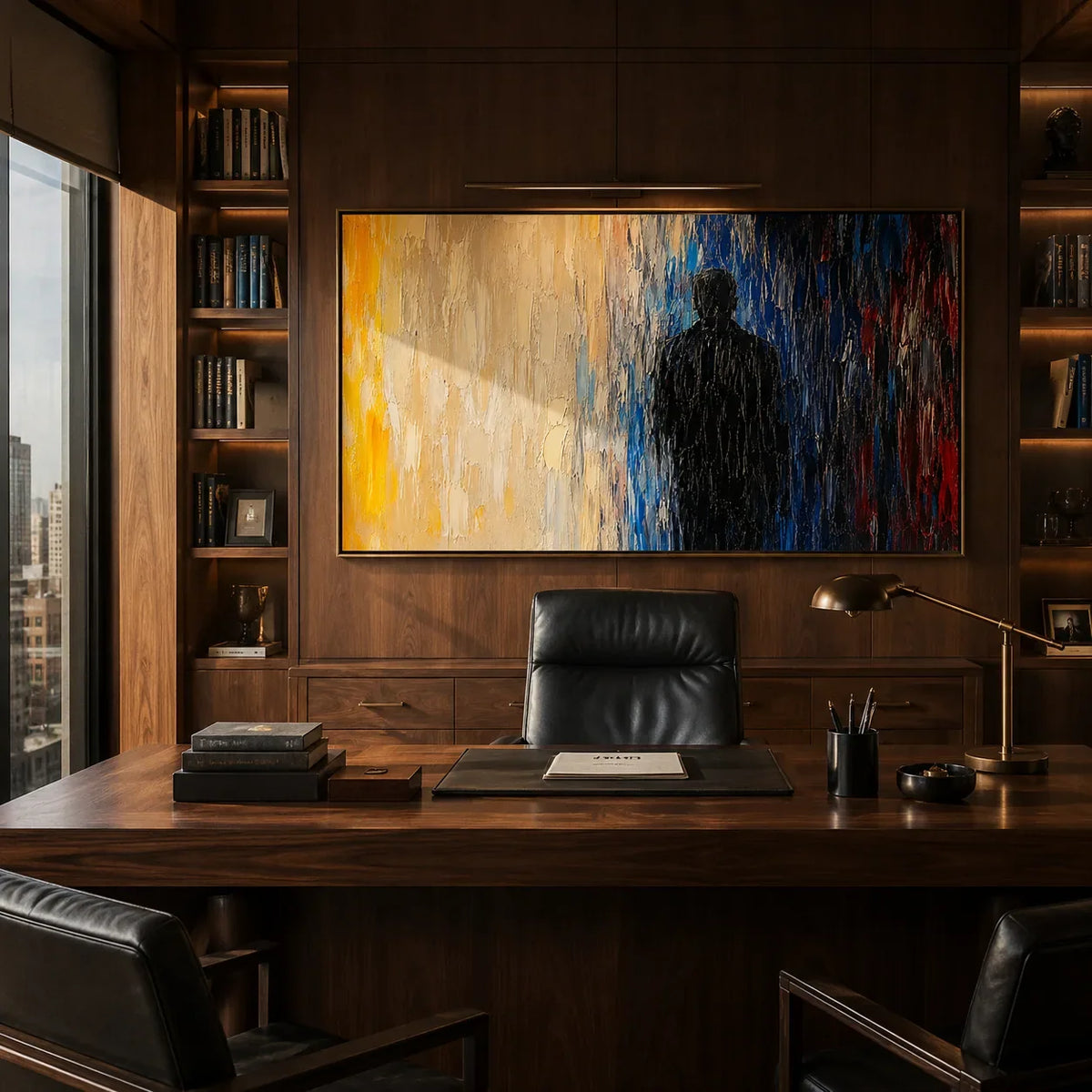 Shadow Figure Abstract Wall Art lifestyle view 3 | Olyrel