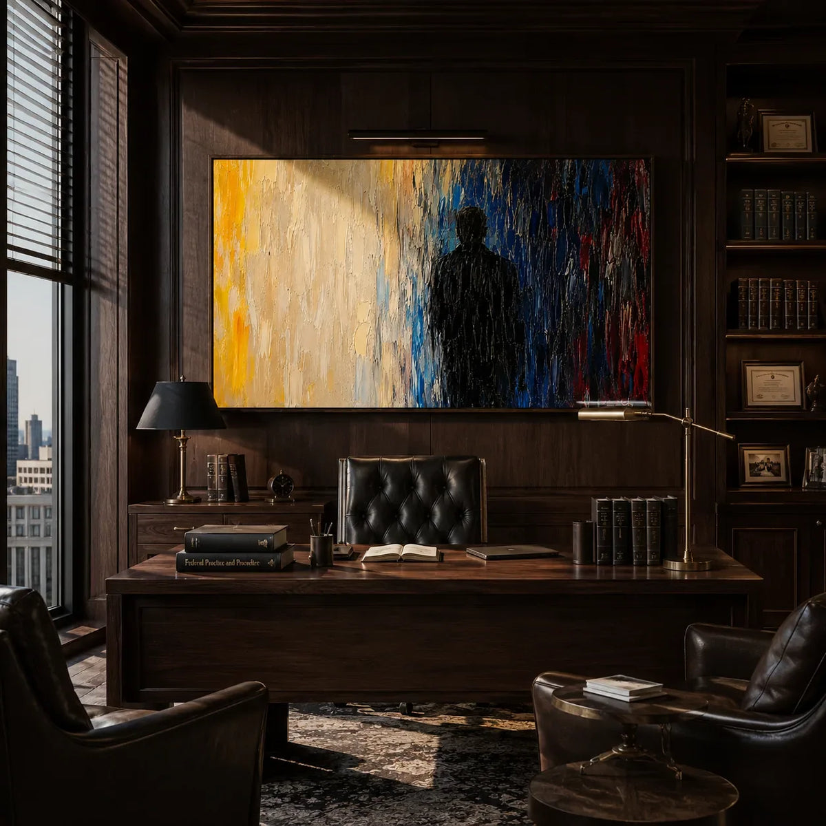 Shadow Figure Abstract Wall Art lifestyle view 4 | Olyrel