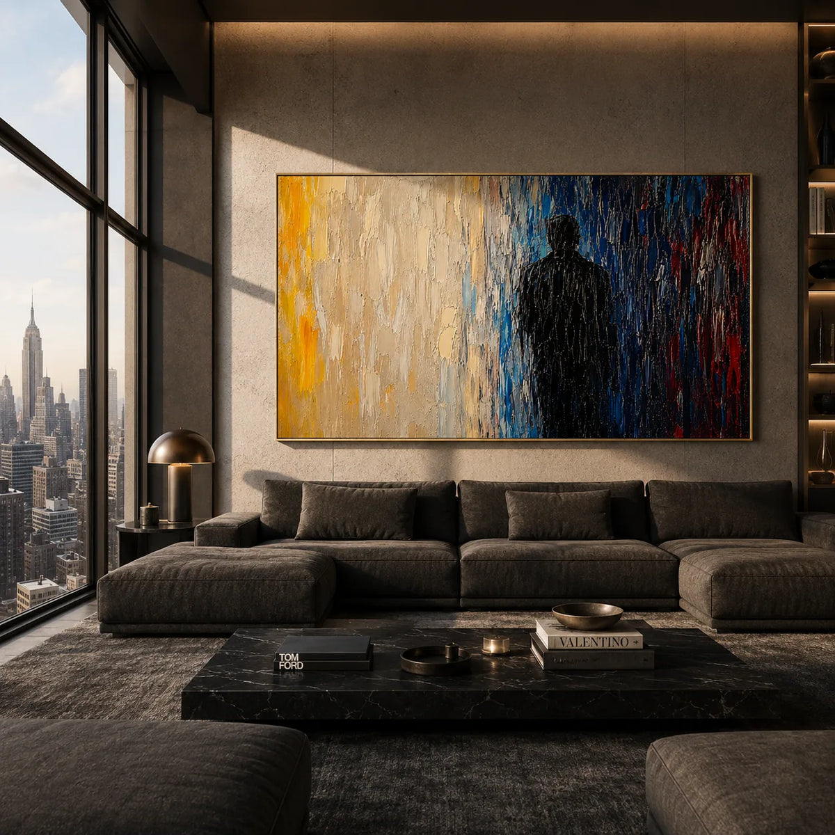 Shadow Figure Abstract Wall Art lifestyle view 5 | Olyrel