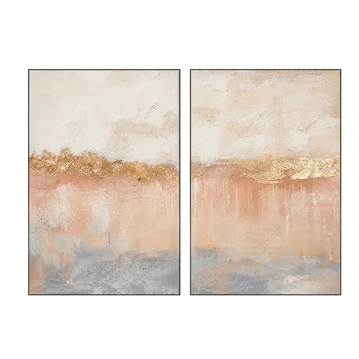 Blush Horizon Diptych Wall Art | Olyrel