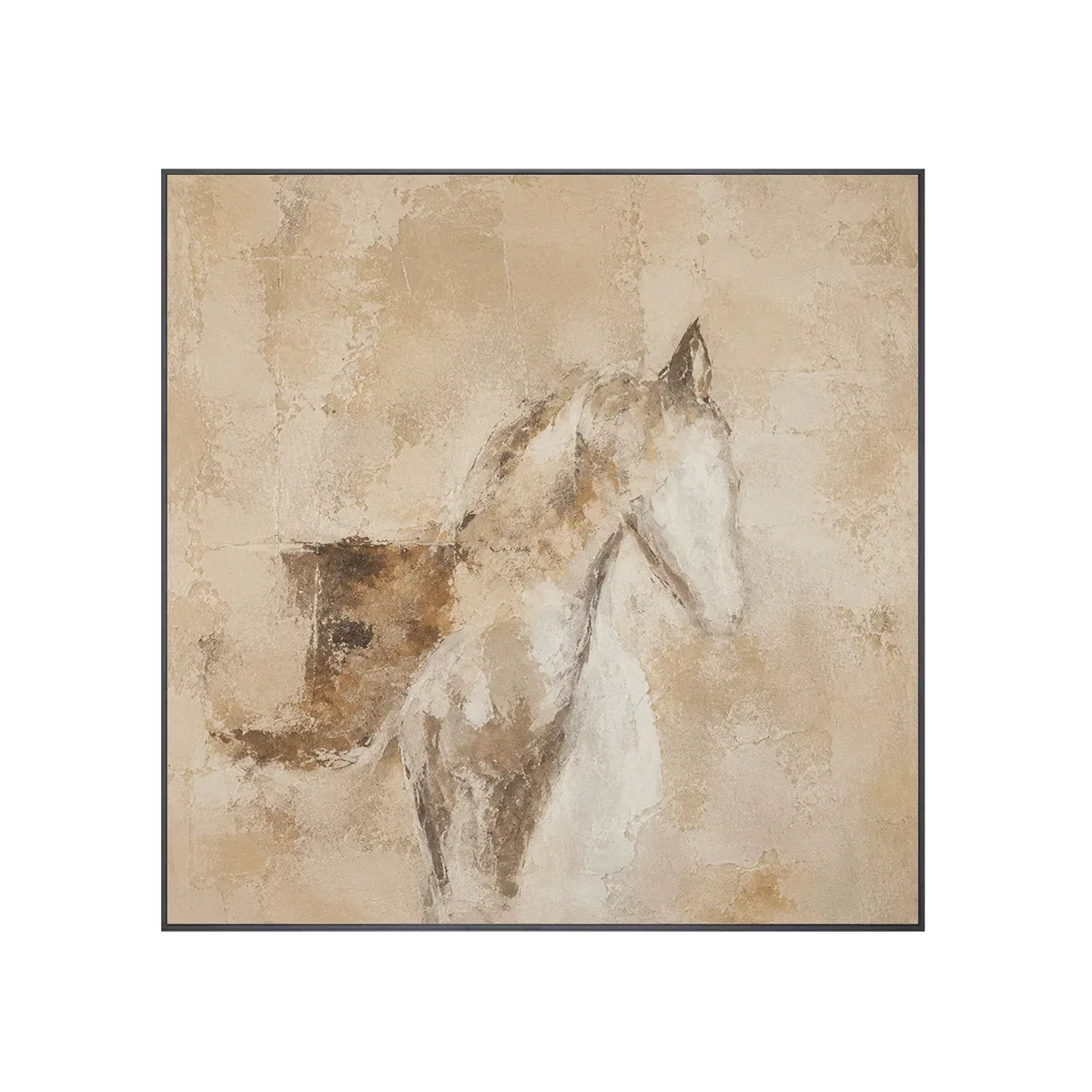 Ochre Horse Study Wall Art | Olyrel