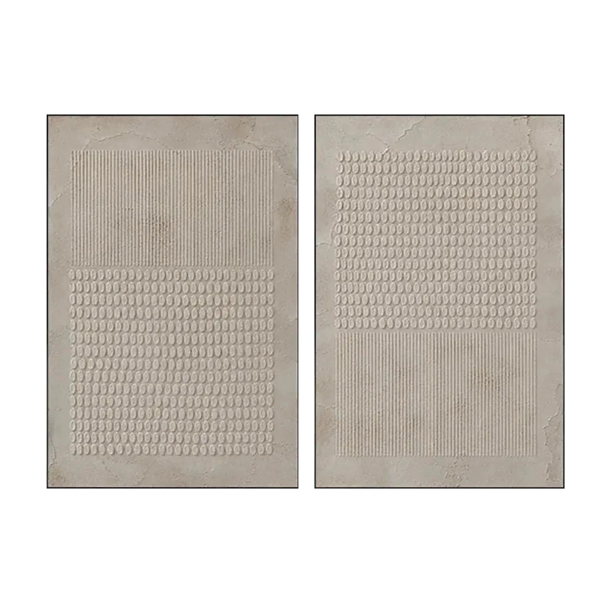 Linen Grid Diptych Wall Art | Olyrel