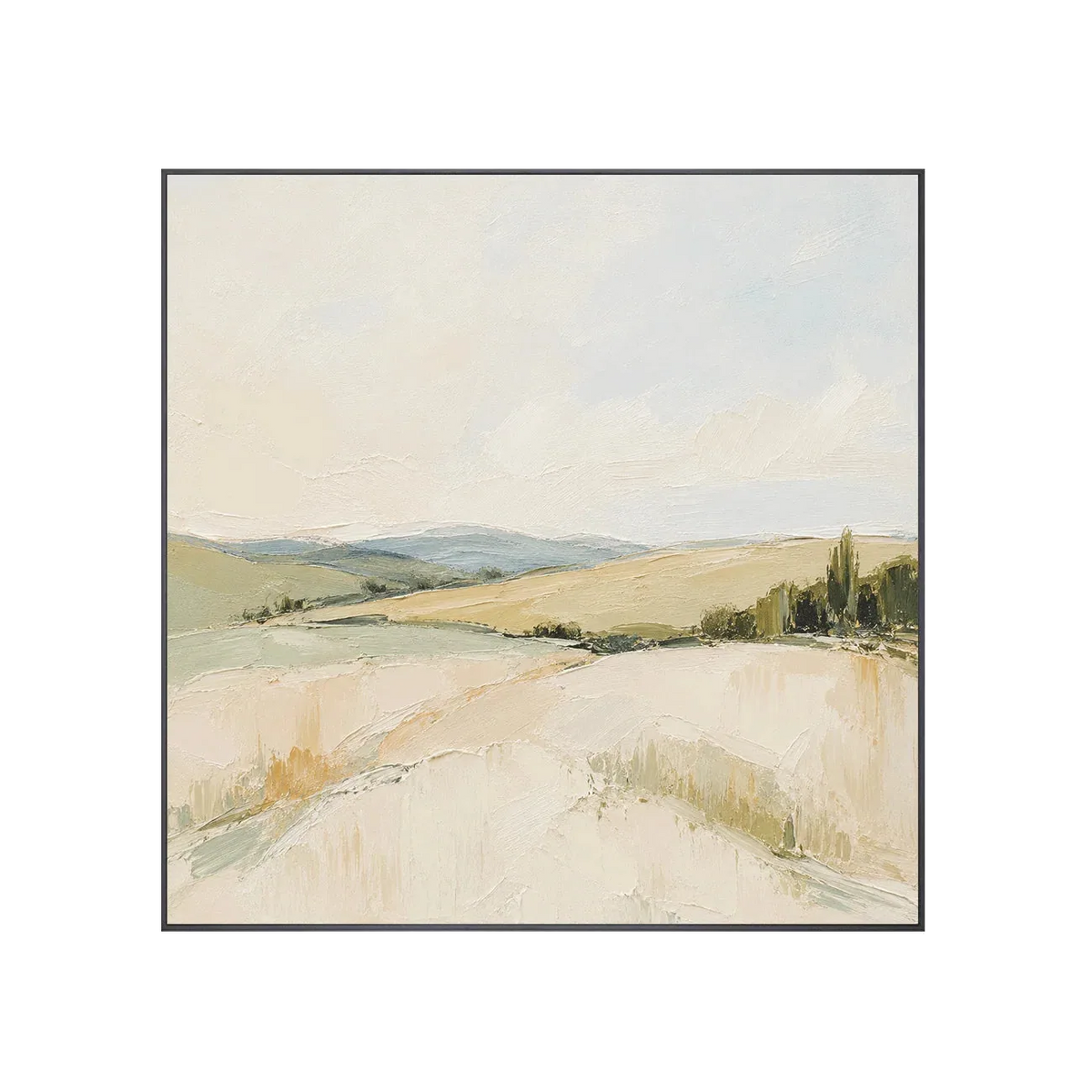 Pale Meadow Landscape Wall Art | Olyrel