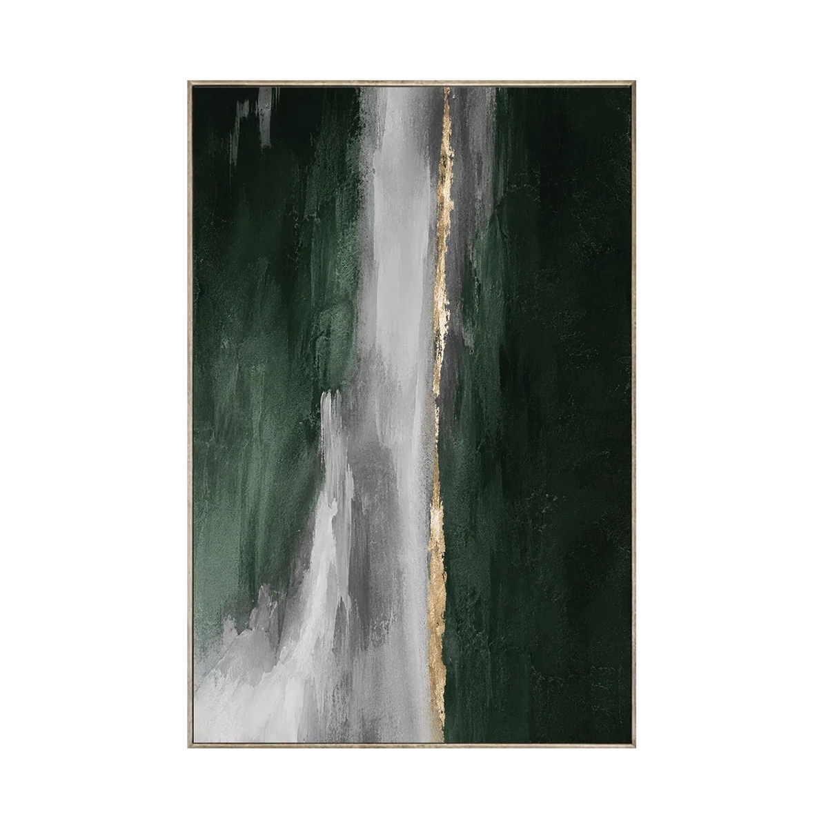 Verdant Cascade Abstract Wall Art | Olyrel