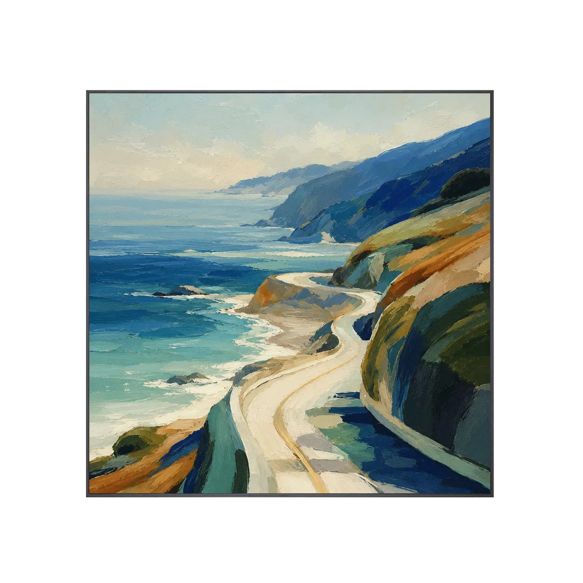 Coastal Road Landscape Wall Art | Olyrel
