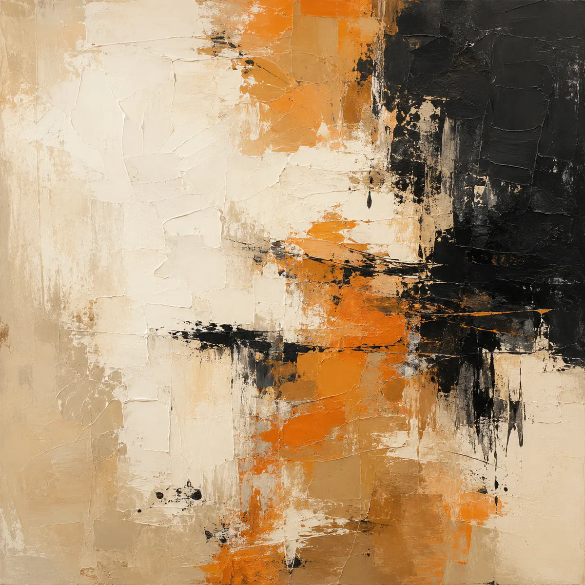 Ochre Drift Textured Wall Art room scene 1 | Olyrel