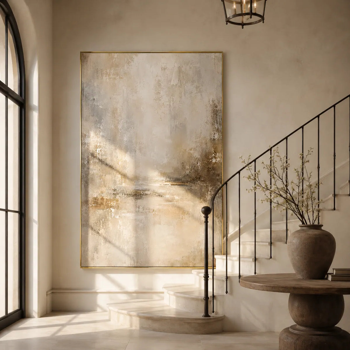 Quiet Linen Textured Wall Art room scene 5 | Olyrel
