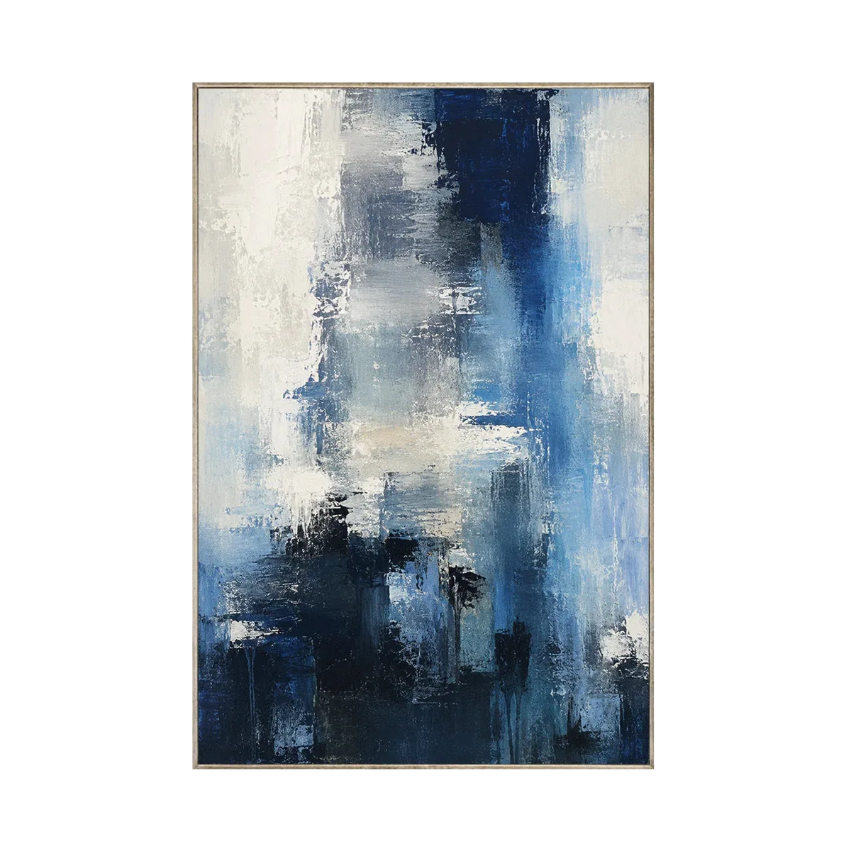 Blue Rift Abstract Wall Art | Olyrel