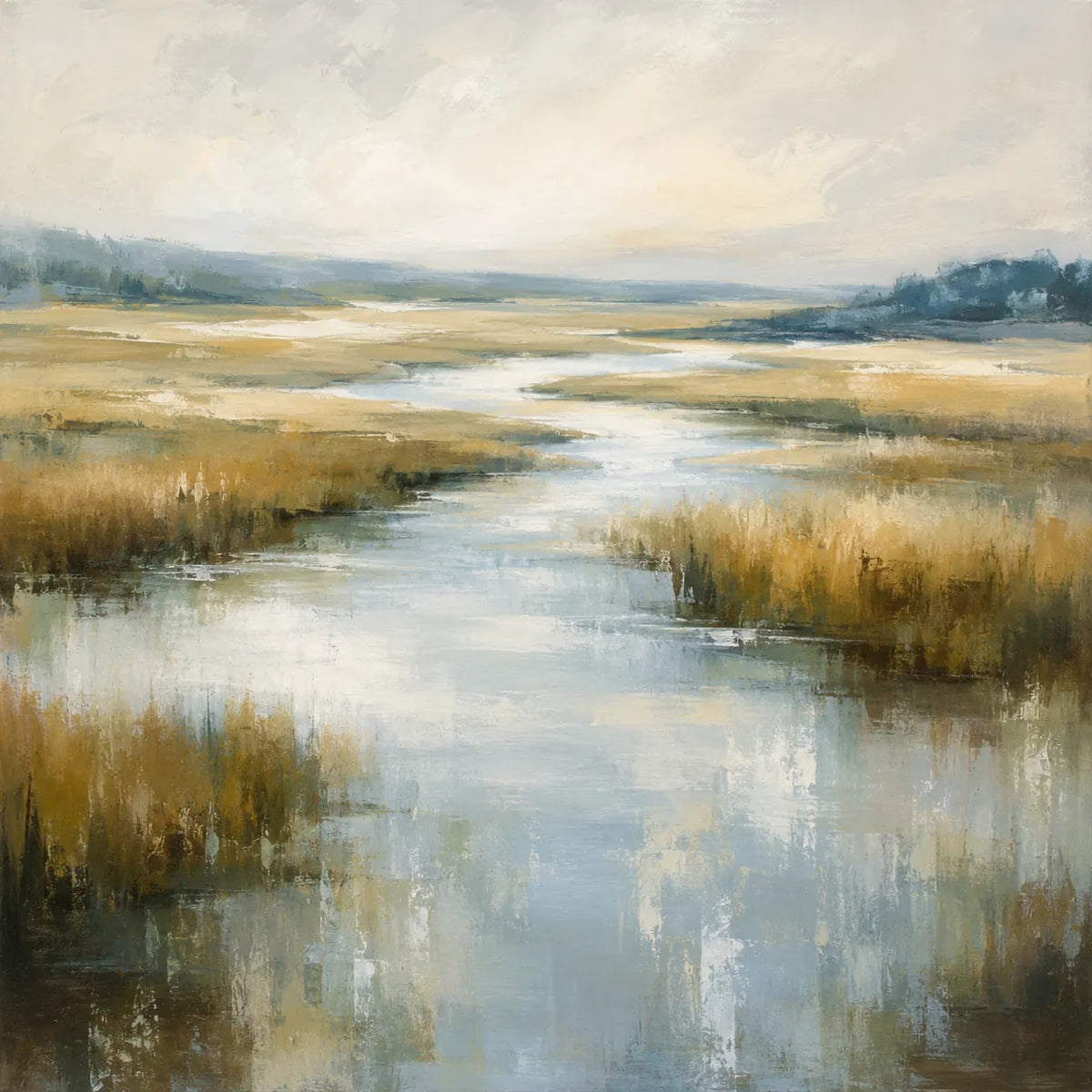 Marsh Light Landscape Wall Art room scene 1 | Olyrel