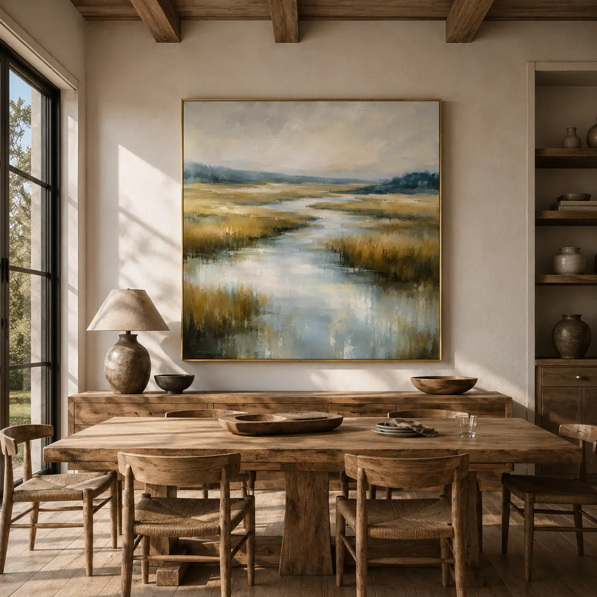 Marsh Light Landscape Wall Art room scene 6 | Olyrel