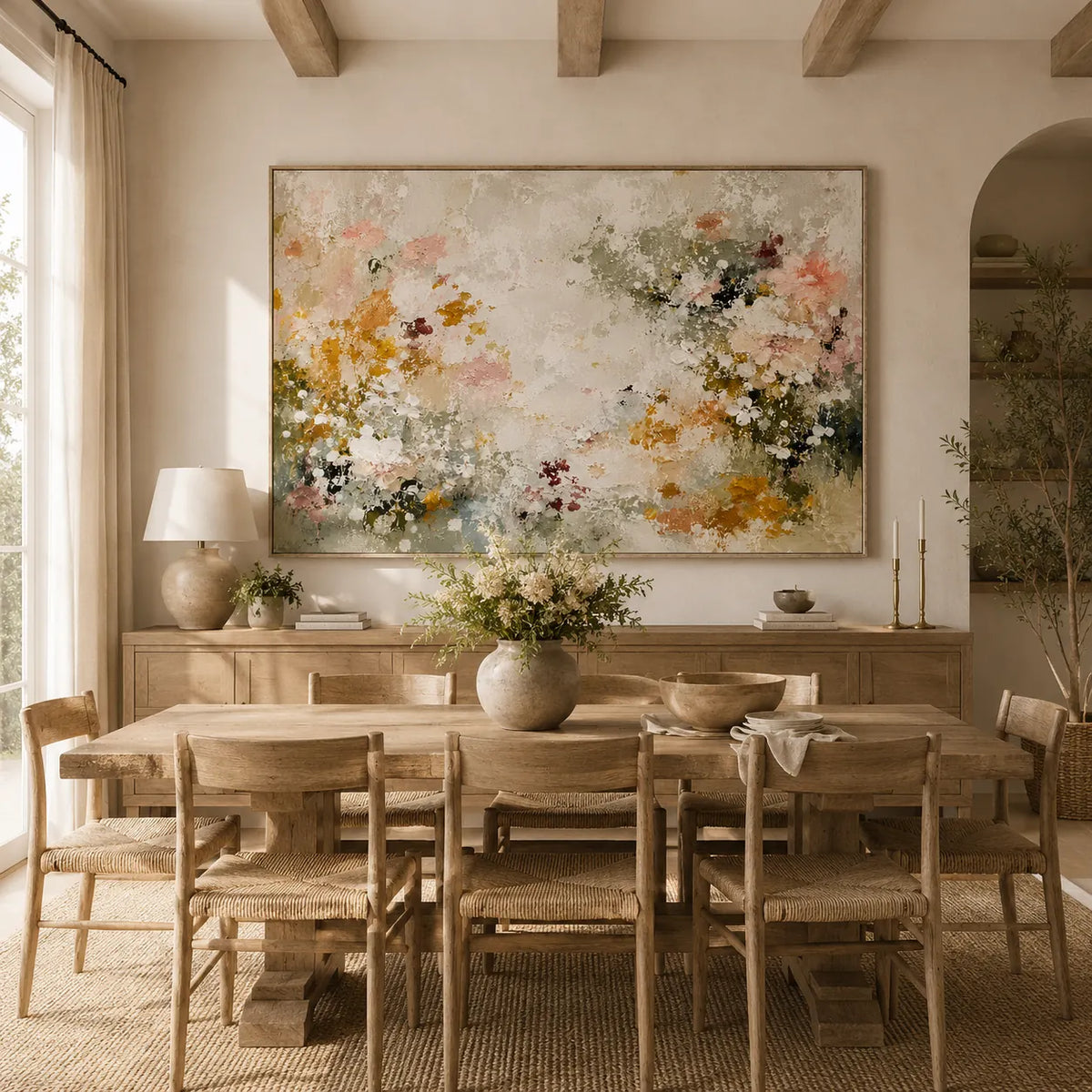 Wildflower Meadow Floral Wall Art room scene 4 | Olyrel