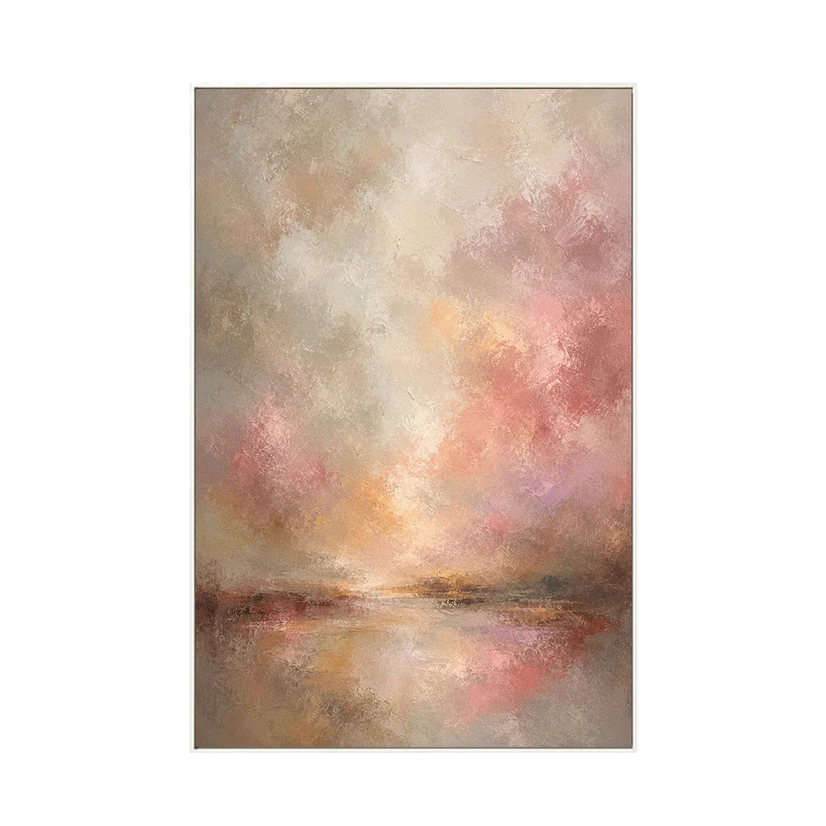 Blush Glow Abstract Wall Art | Olyrel