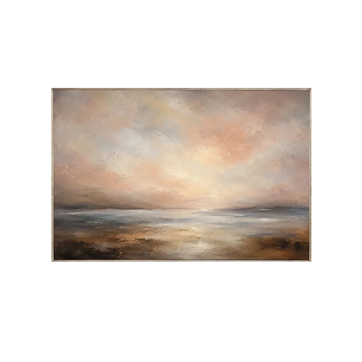Rosewater Horizon Landscape Wall Art | Olyrel