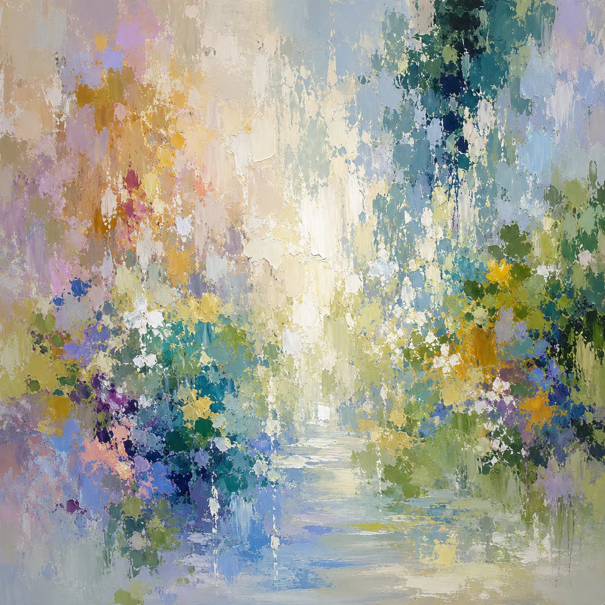 Garden Stream Floral Wall Art room scene 1 | Olyrel