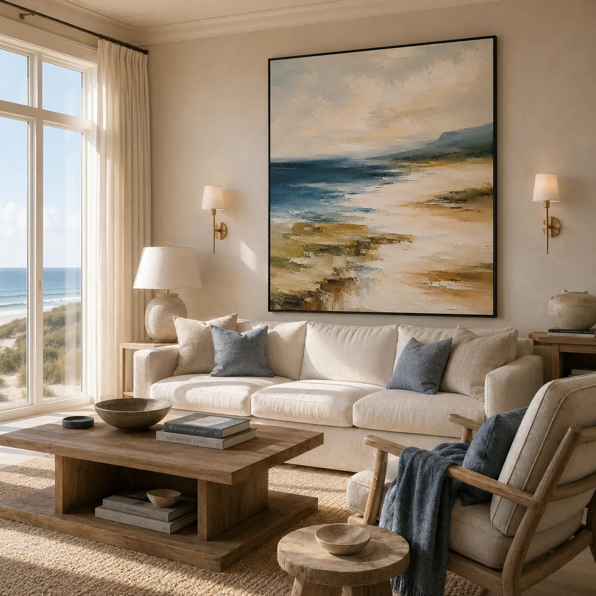 Windward Shore Coastal Wall Art room scene 2 | Olyrel