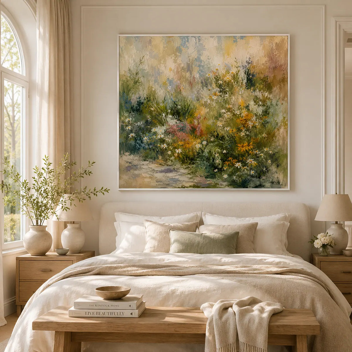 Wild Garden Floral Wall Art room scene 2 | Olyrel