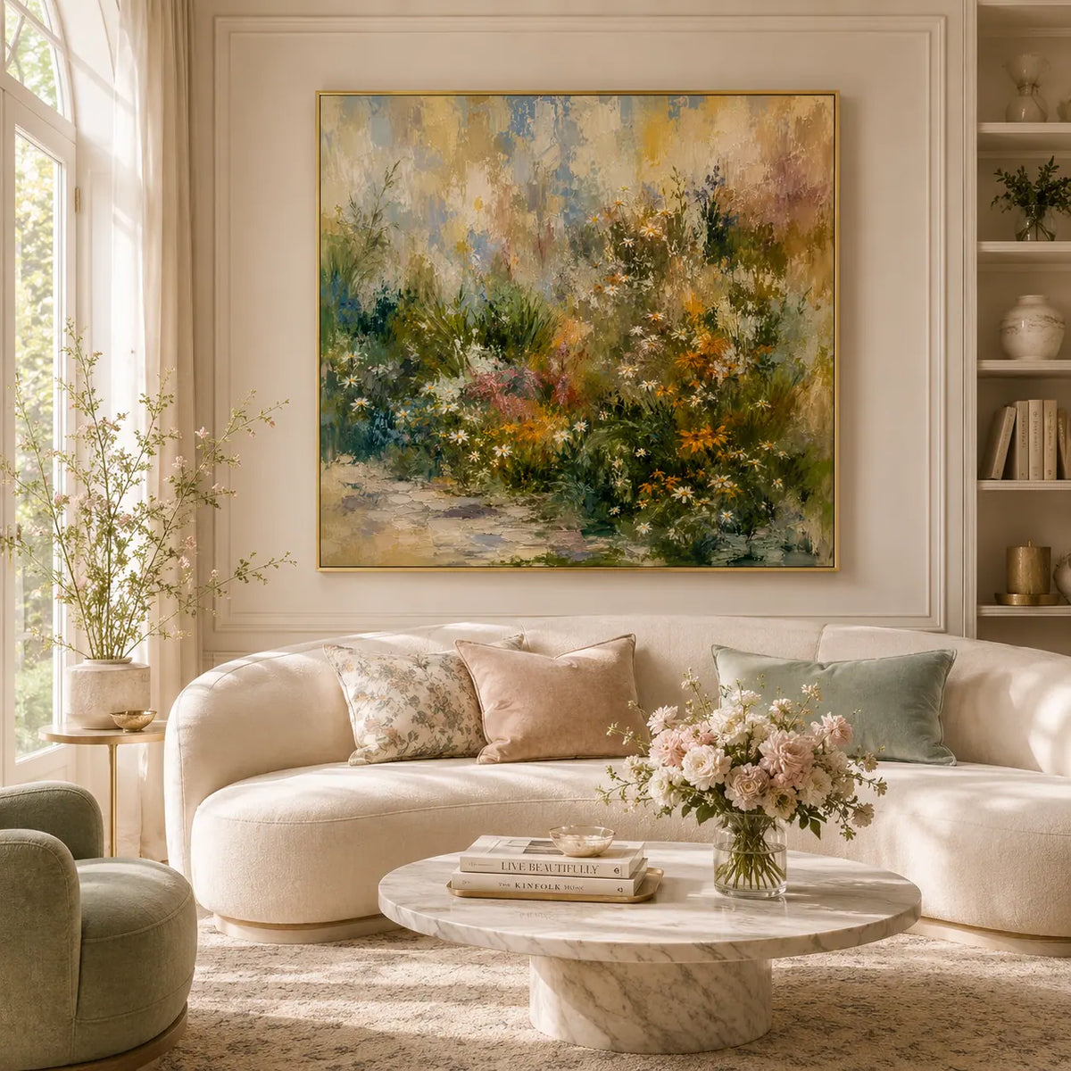 Wild Garden Floral Wall Art room scene 3 | Olyrel