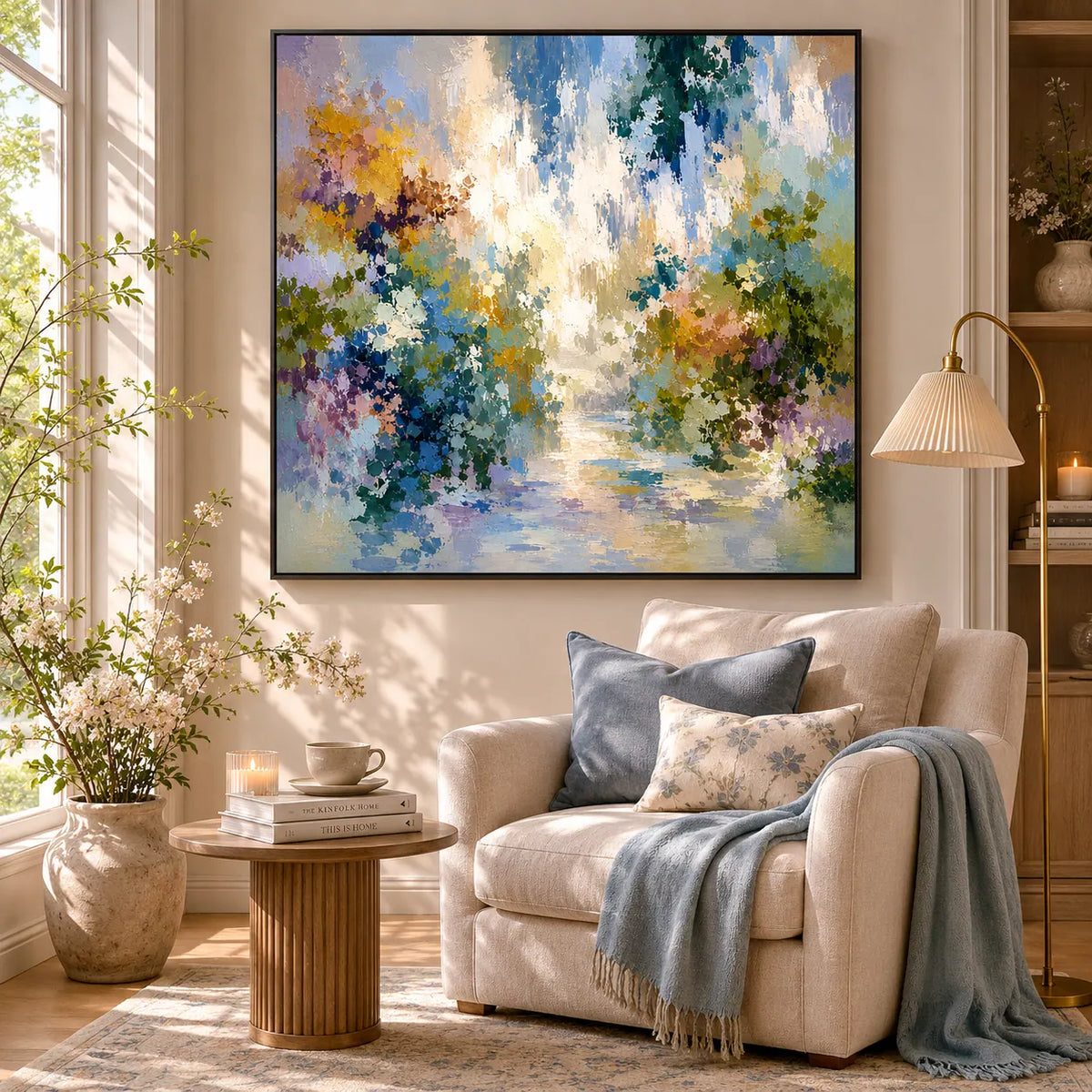 Blooming Path Floral Wall Art room scene 5 | Olyrel