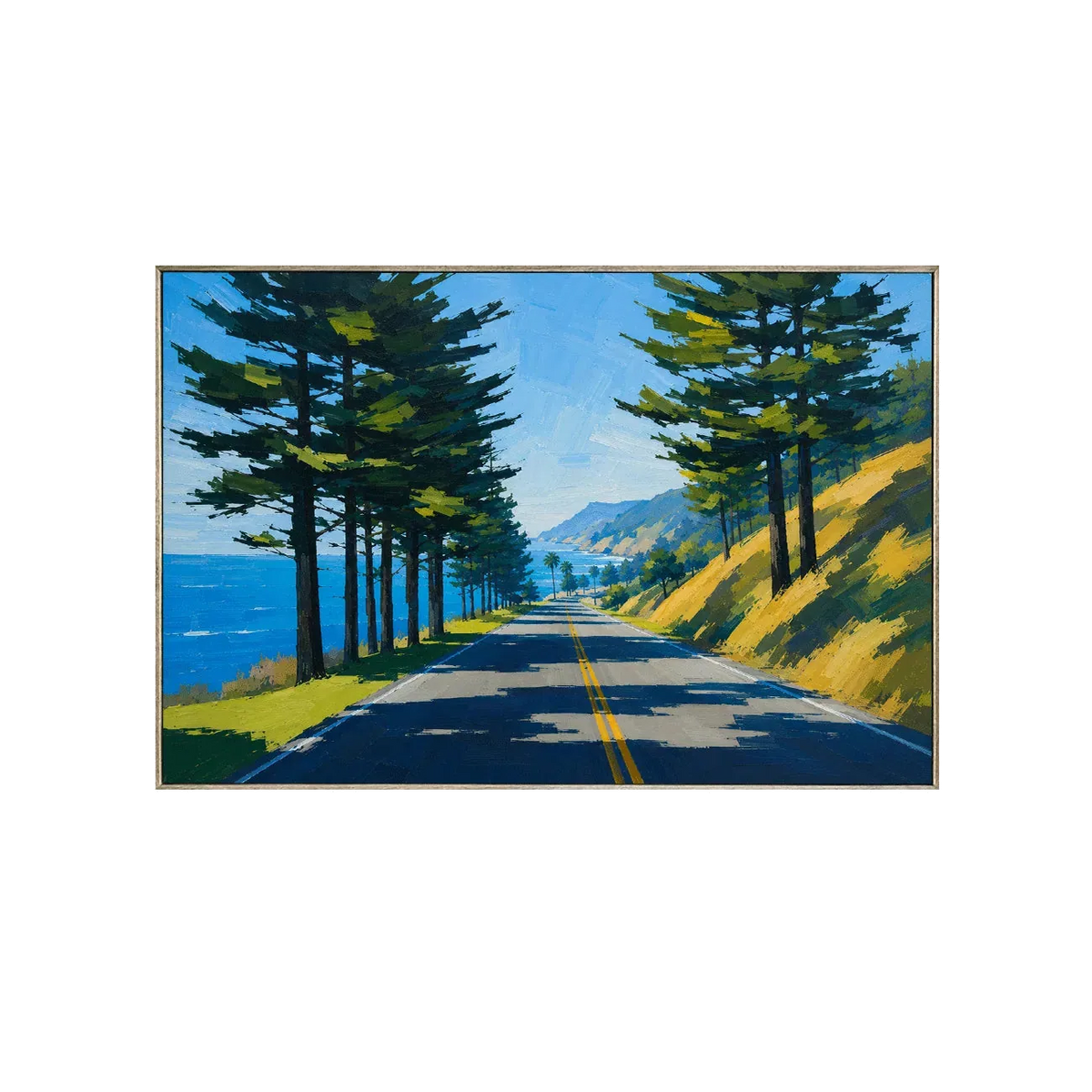 Pine Road Landscape Wall Art | Olyrel