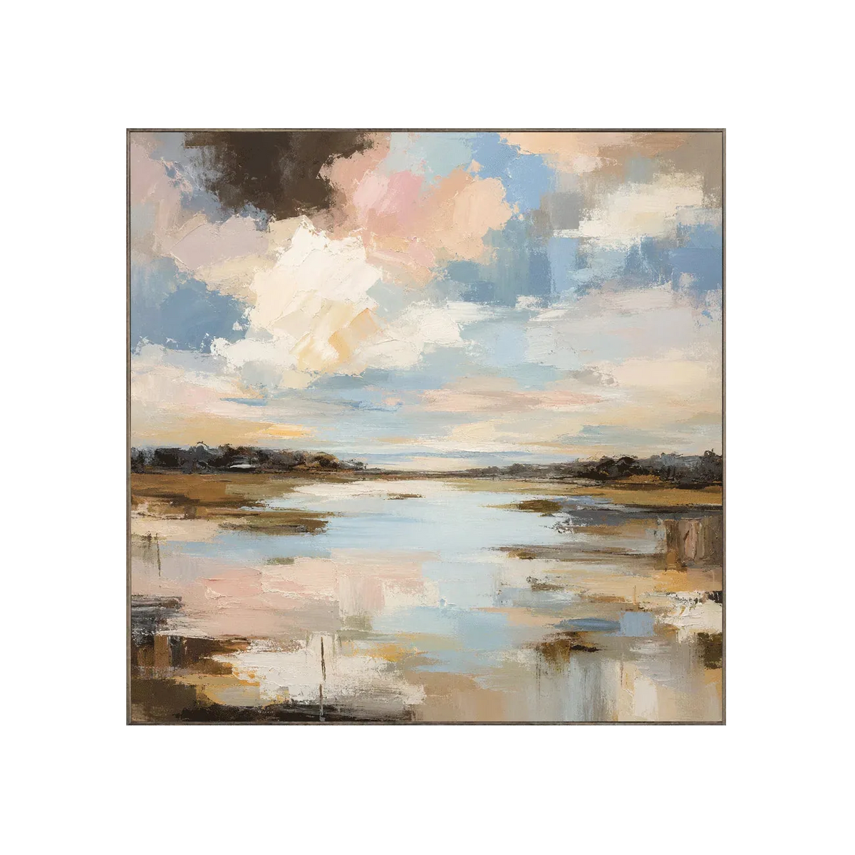 Cloud Marsh Landscape Wall Art | Olyrel