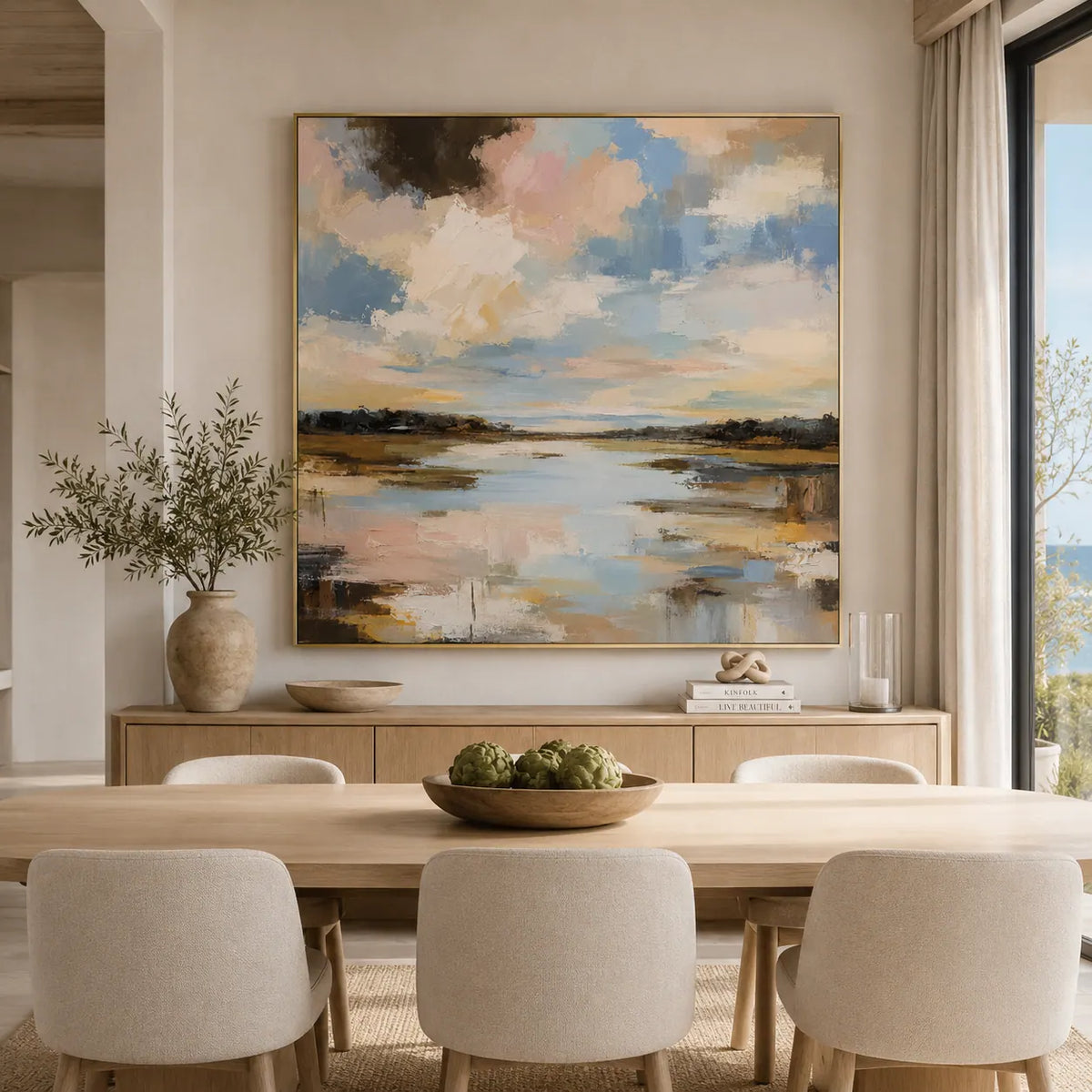 Cloud Marsh Landscape Wall Art room scene 4 | Olyrel