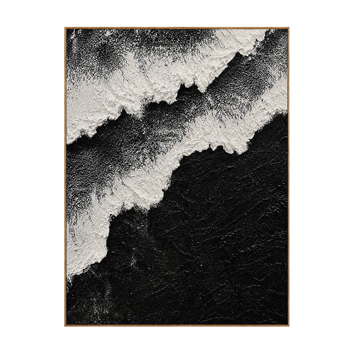 Monochrome Ridge Abstract Wall Art | Olyrel