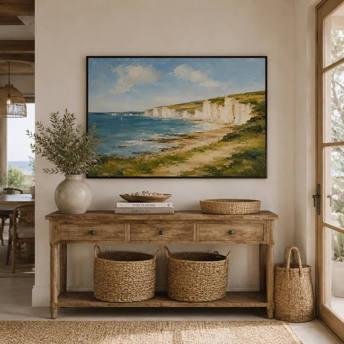 White Cliffs Coastal Wall Art room scene 6 | Olyrel