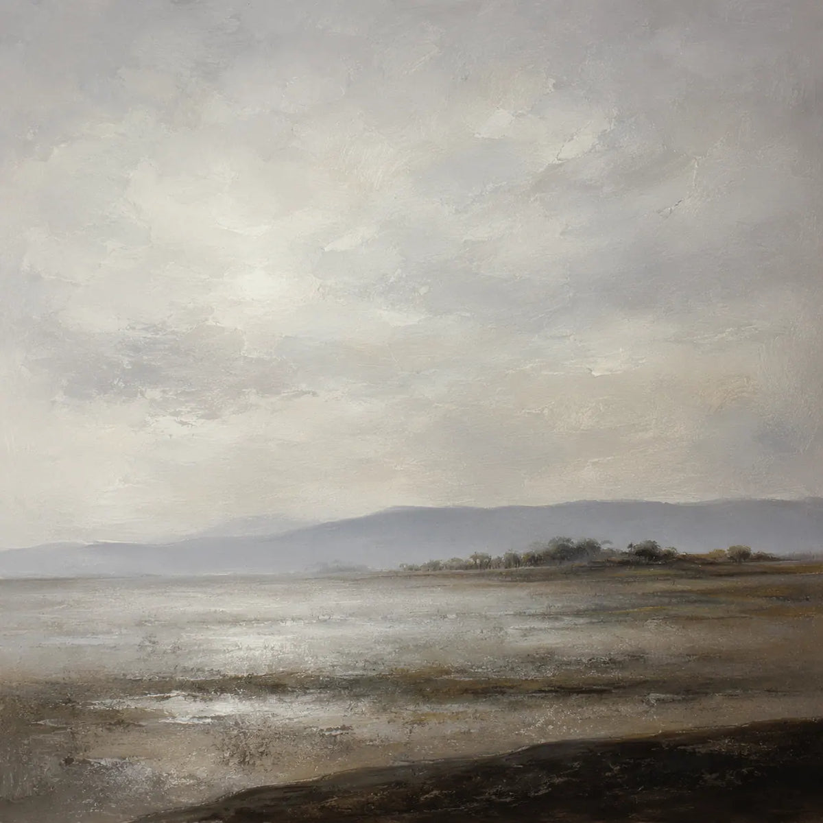 Gray Sound Landscape Wall Art room scene 1 | Olyrel