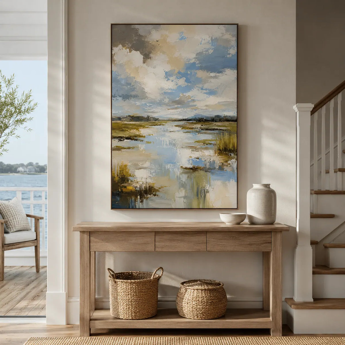 Quiet Marsh Landscape Wall Art room scene 5 | Olyrel