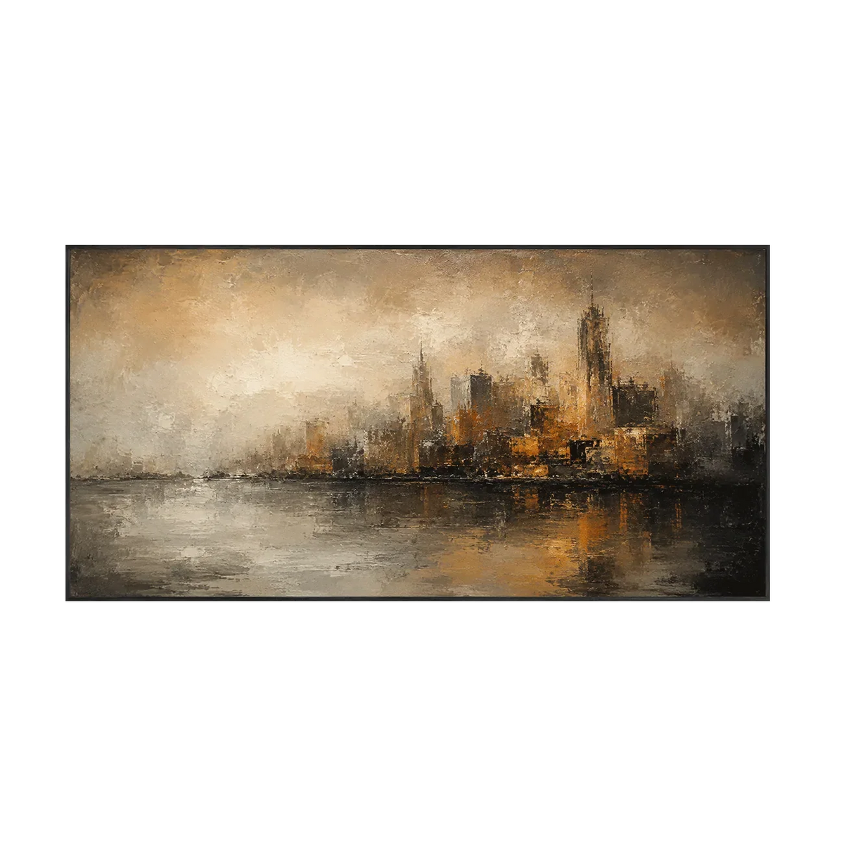 Misty City Skyline Wall Art | Olyrel
