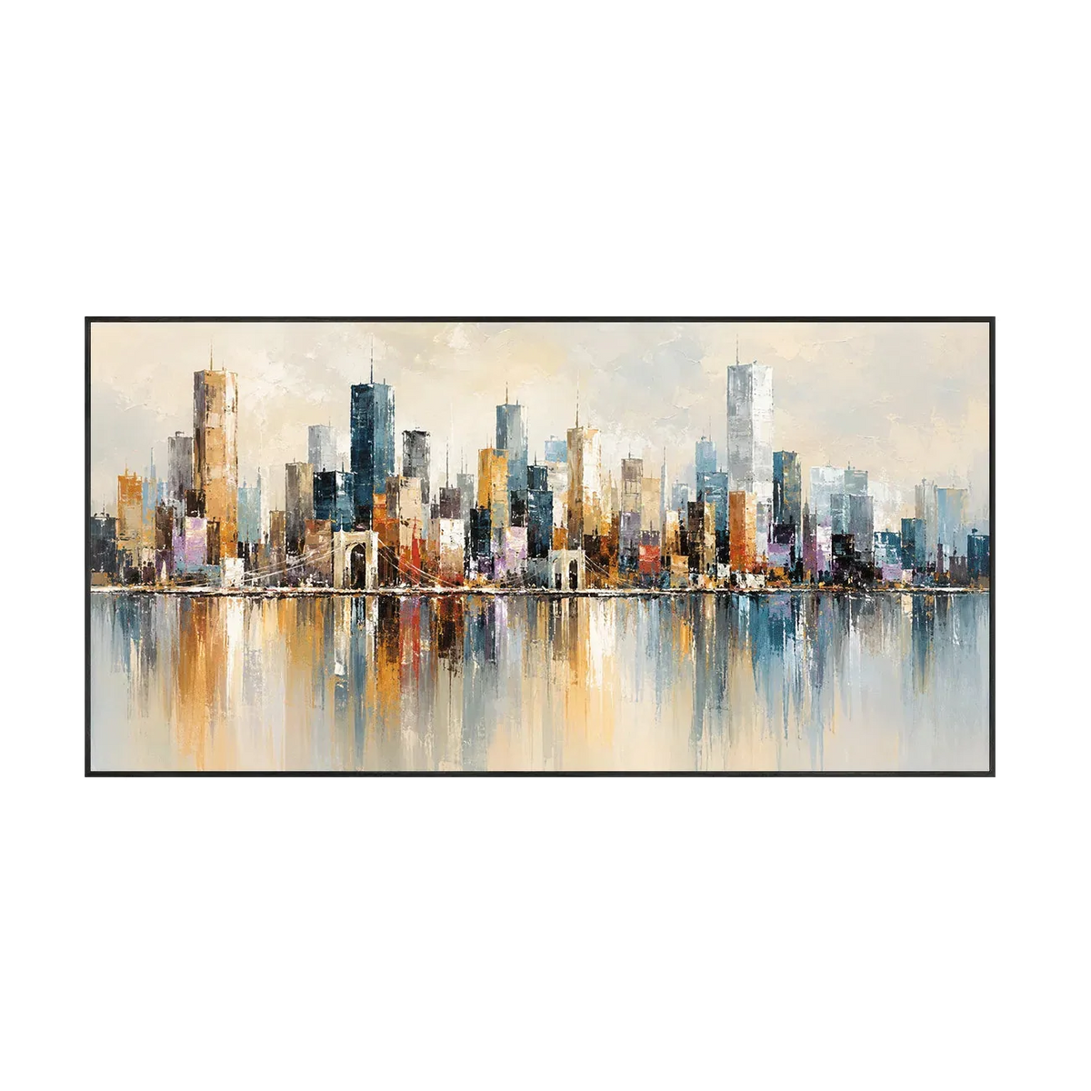 Watercolor Skyline Cityscape Wall Art | Olyrel