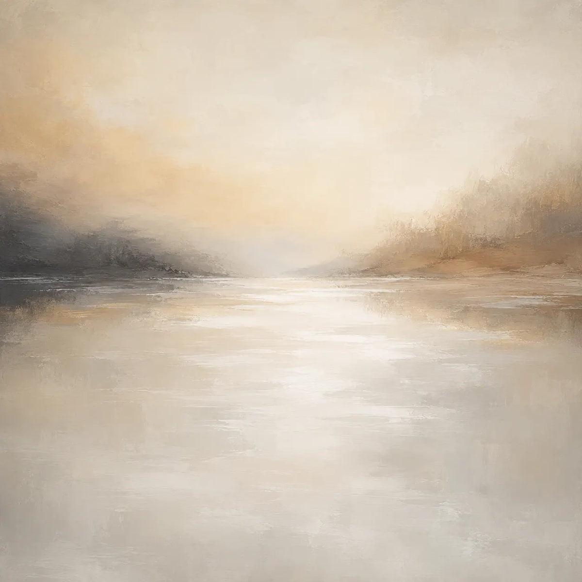 Pearl Mist Seascape Wall Art room scene 1 | Olyrel