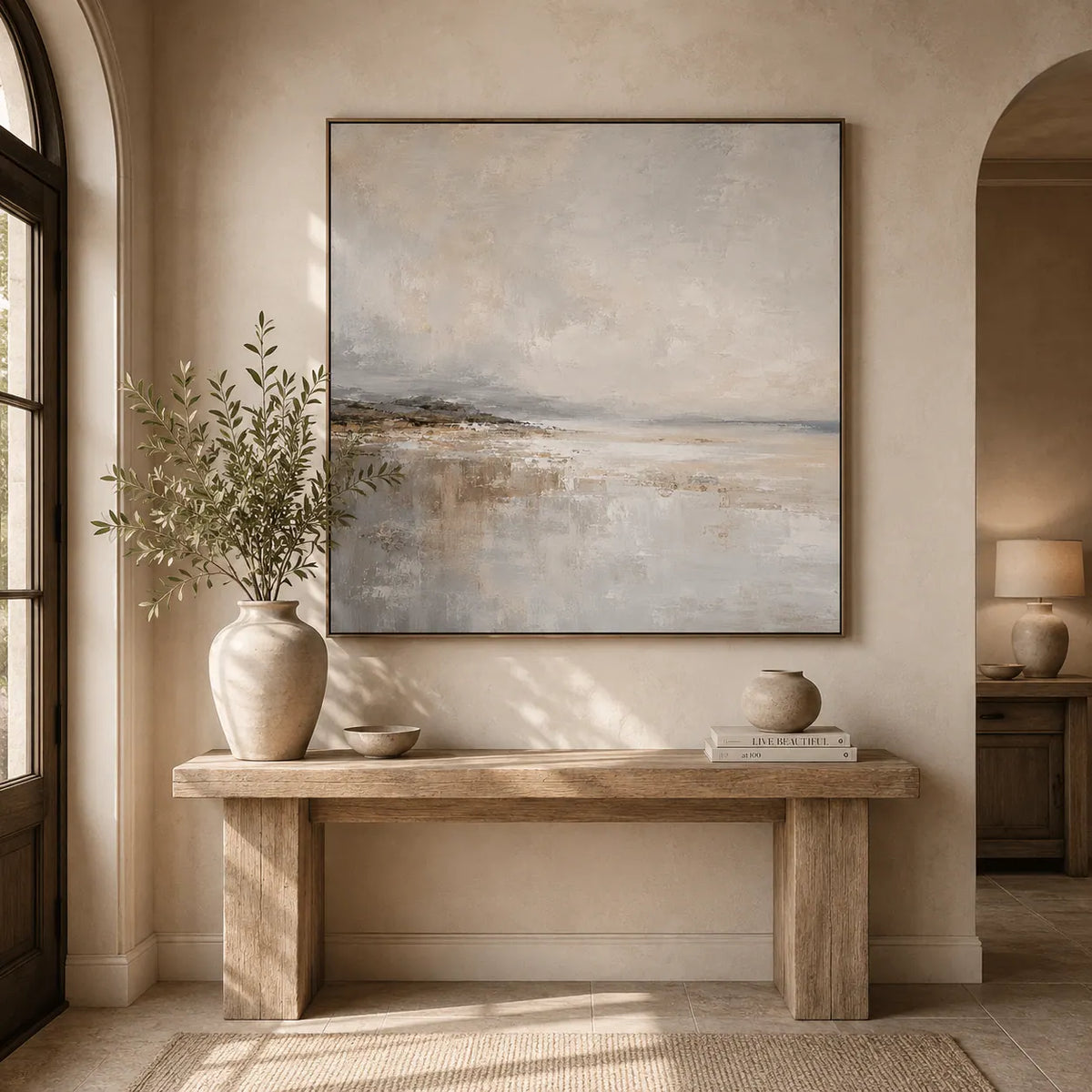 Silver Flats Seascape Wall Art room scene 5 | Olyrel