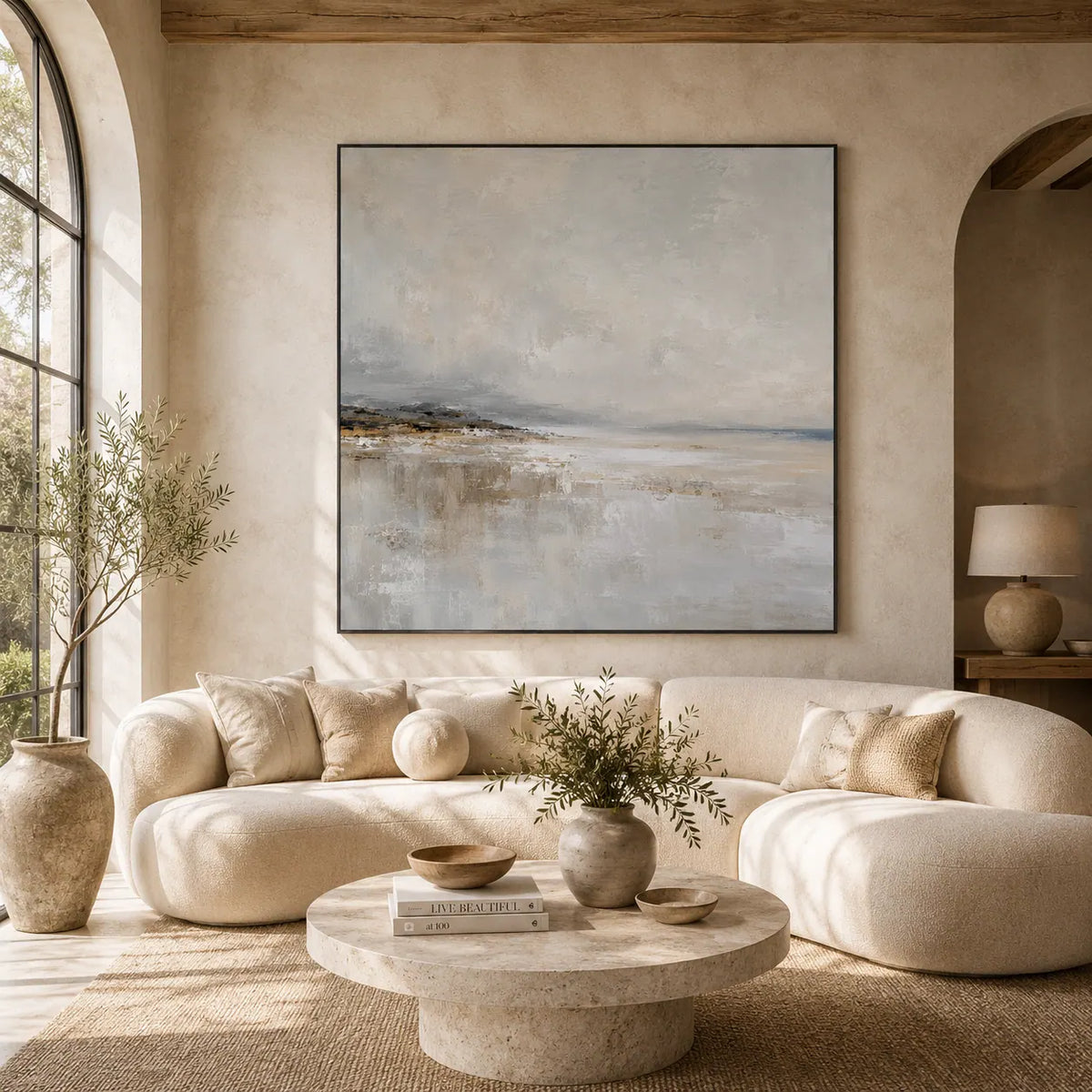 Silver Flats Seascape Wall Art room scene 6 | Olyrel