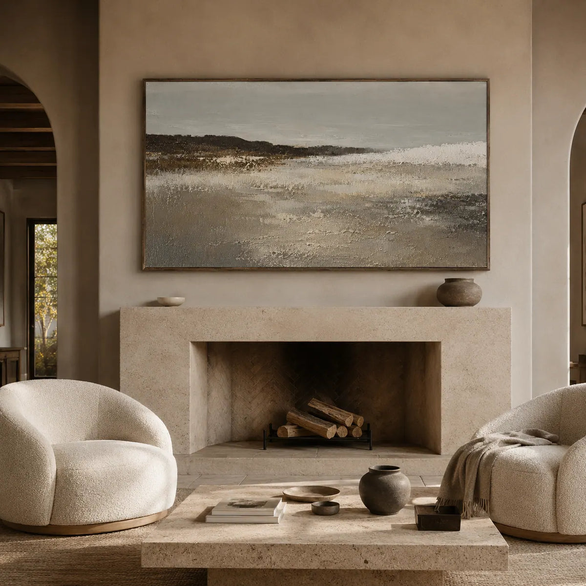 Storm Shore Coastal Wall Art room scene 4 | Olyrel