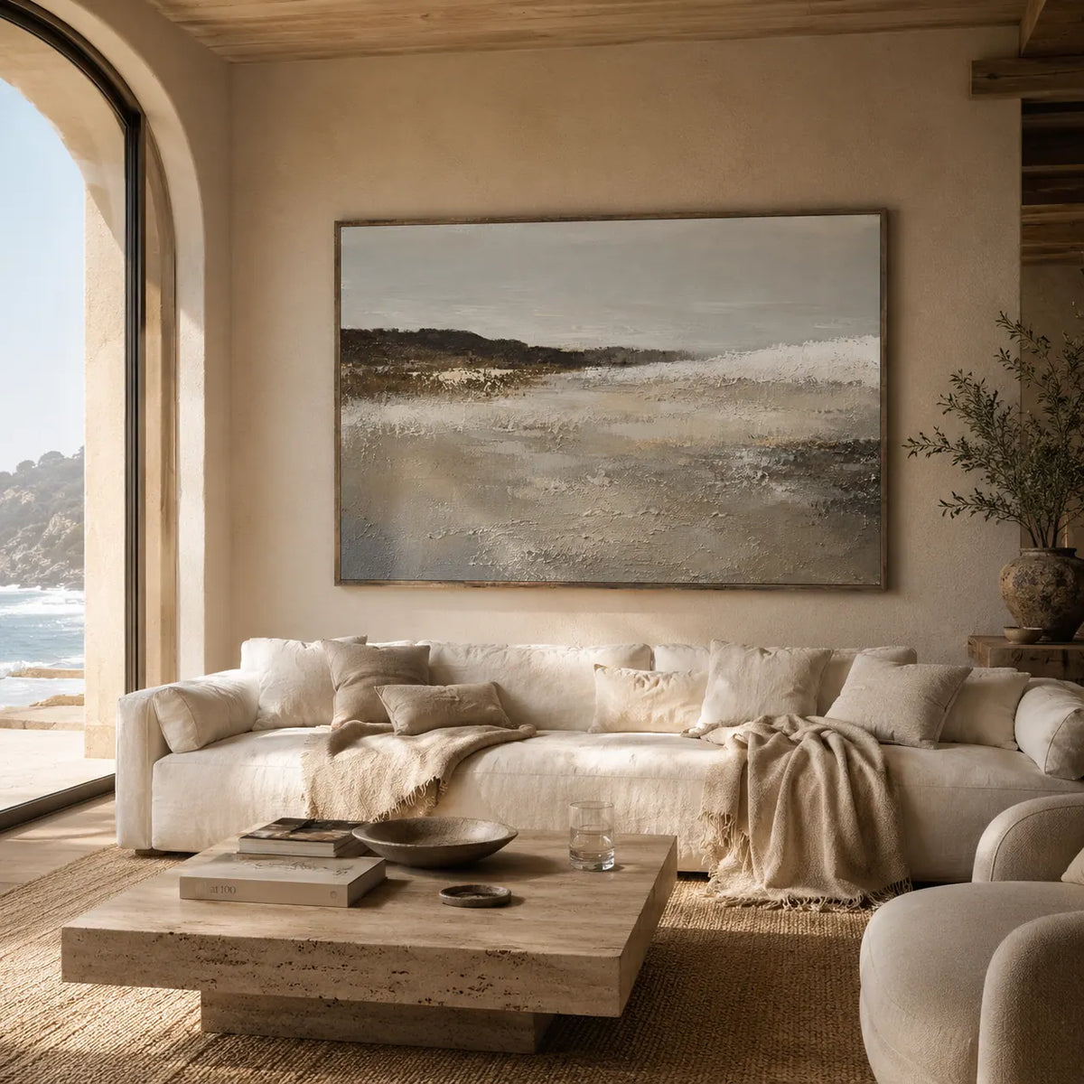 Storm Shore Coastal Wall Art room scene 5 | Olyrel