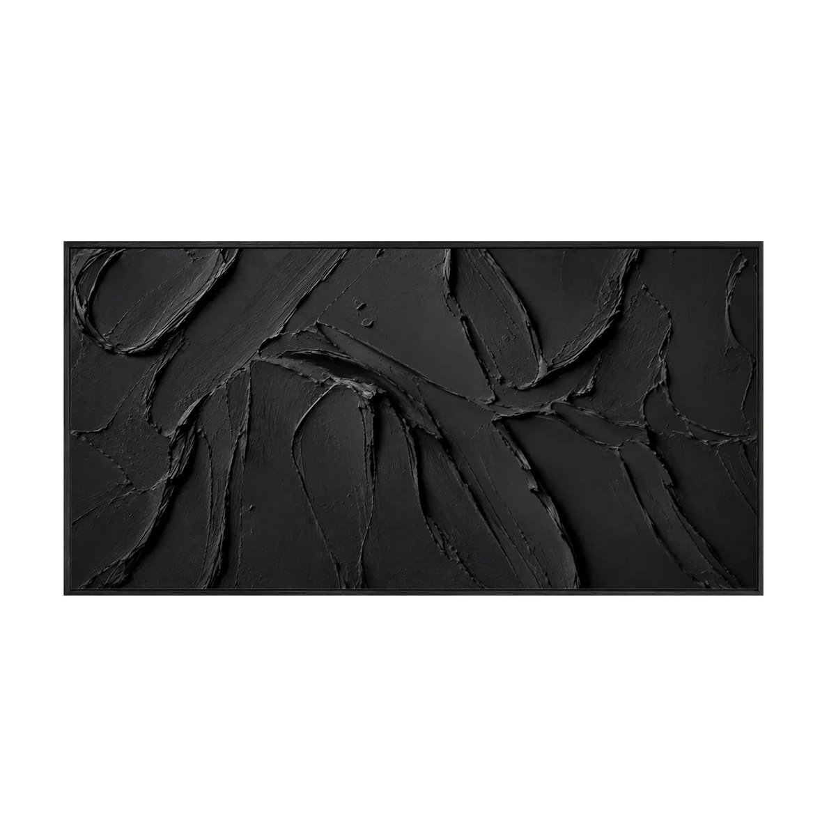 Black Layers Textured Wall Art | Olyrel