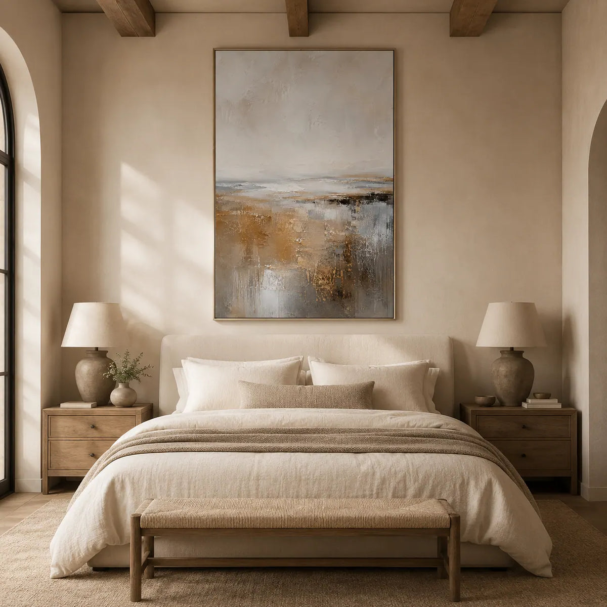 Bronze Mist Seascape Wall Art room scene 4 | Olyrel