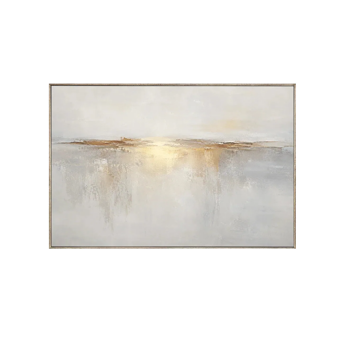 Gilded Horizon Seascape Wall Art | Olyrel