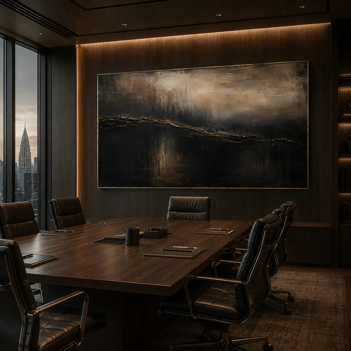 Midnight Shore Seascape Wall Art room scene 6 | Olyrel